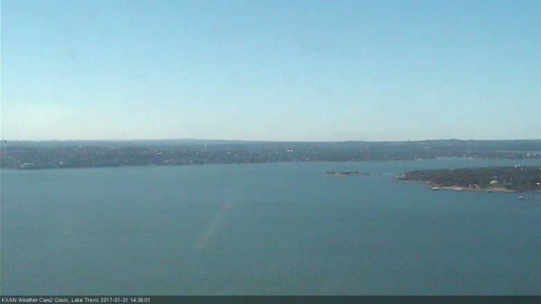 Lake Travis webcam, January 31, 2017 2:00 PM CT