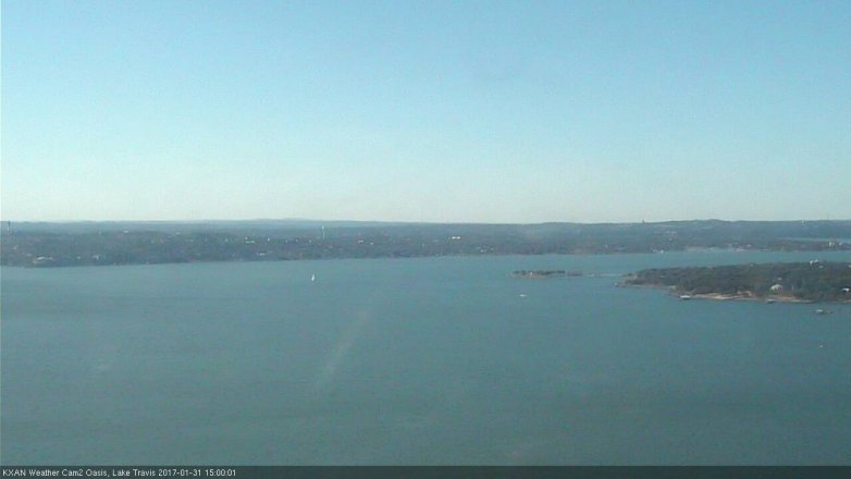 Lake Travis webcam, January 31, 2017 2:05 PM CT