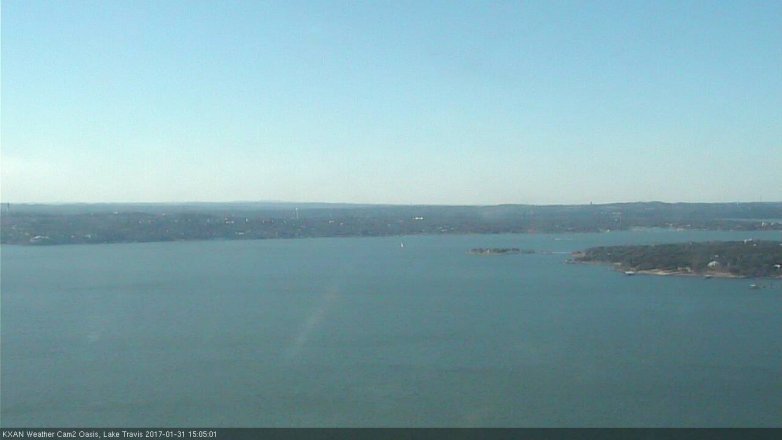 Lake Travis webcam, January 31, 2017 2:10 PM CT