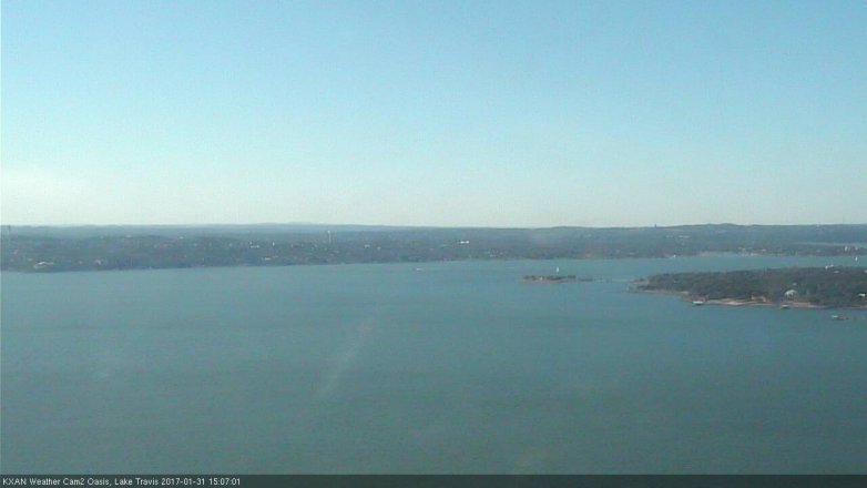 Lake Travis webcam, January 31, 2017 2:30 PM CT