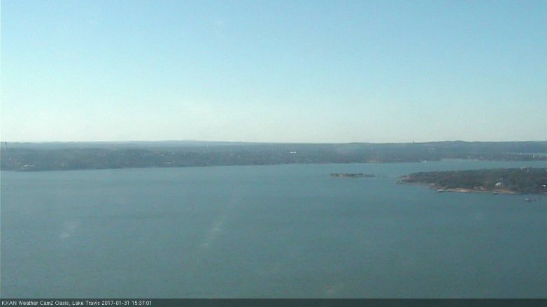 Lake Travis webcam, January 31, 2017 2:40 PM CT