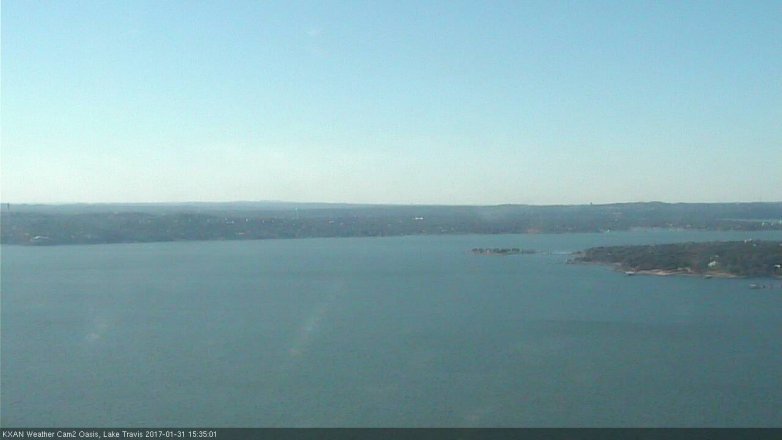 Lake Travis webcam, January 31, 2017 3:00 PM CT