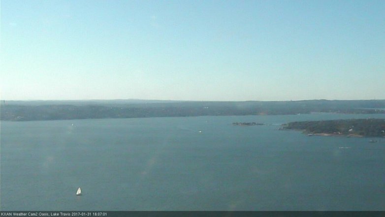 Lake Travis webcam, January 31, 2017 3:10 PM CT