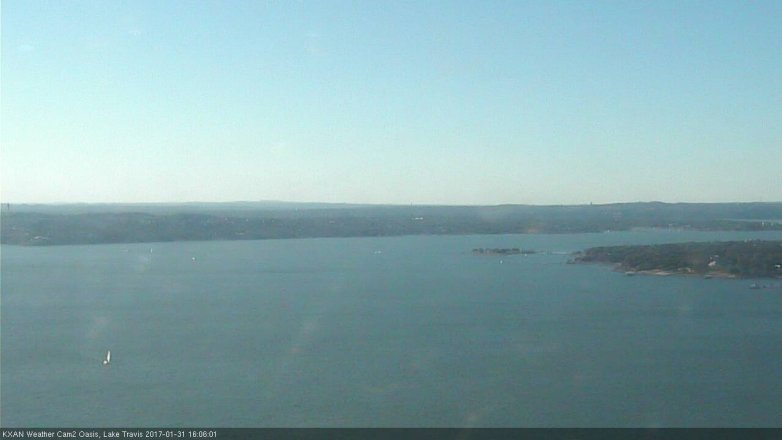 Lake Travis webcam, January 31, 2017 3:30 PM CT