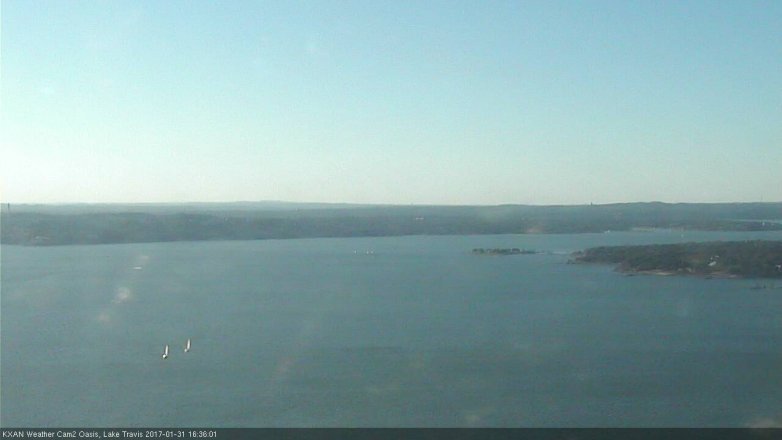 Lake Travis webcam, January 31, 2017 3:45 PM CT