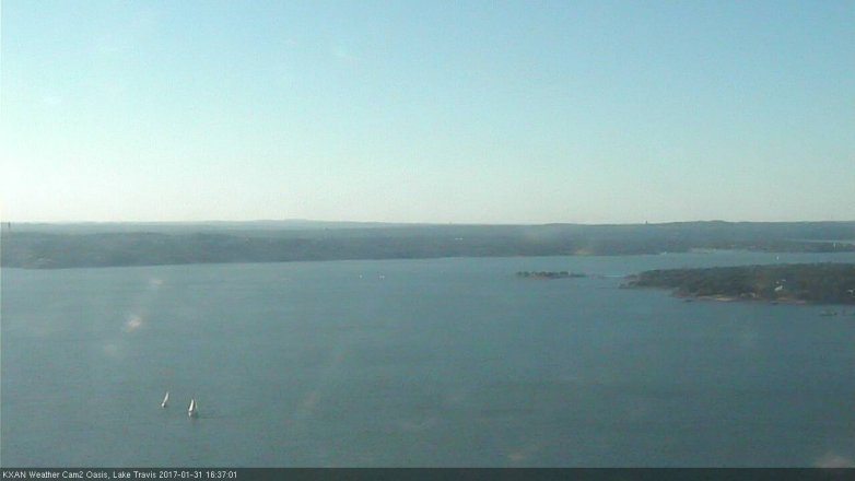 Lake Travis webcam, January 31, 2017 4:05 PM CT