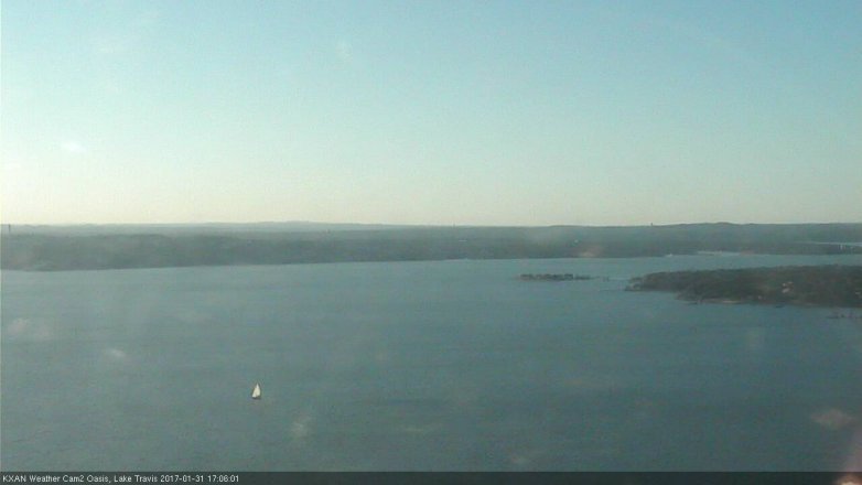 Lake Travis webcam, January 31, 2017 4:10 PM CT