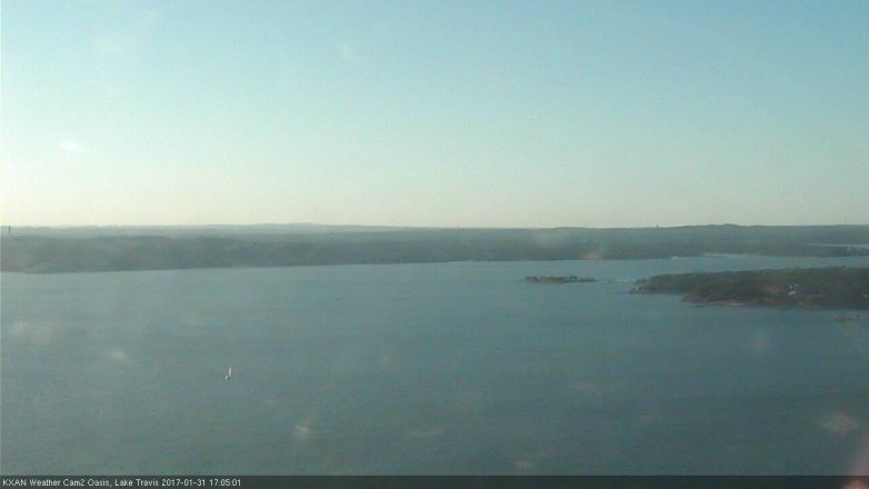 Lake Travis webcam, January 31, 2017 4:15 PM CT