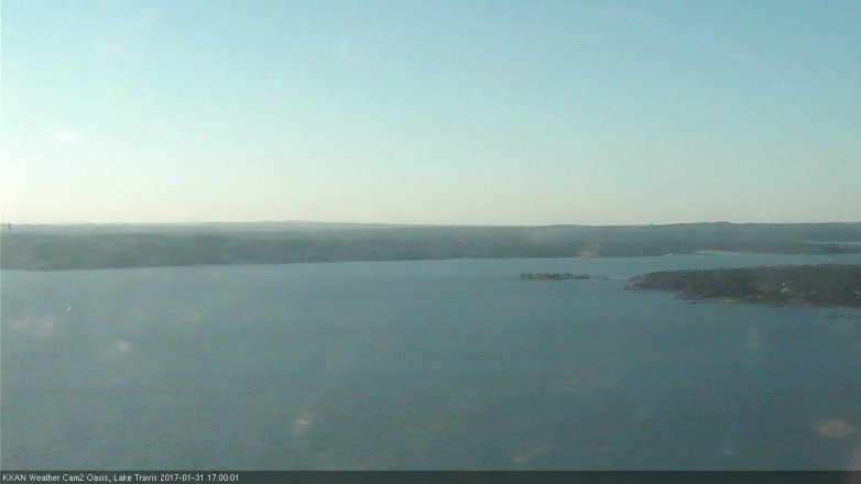 Lake Travis webcam, January 31, 2017 4:25 PM CT