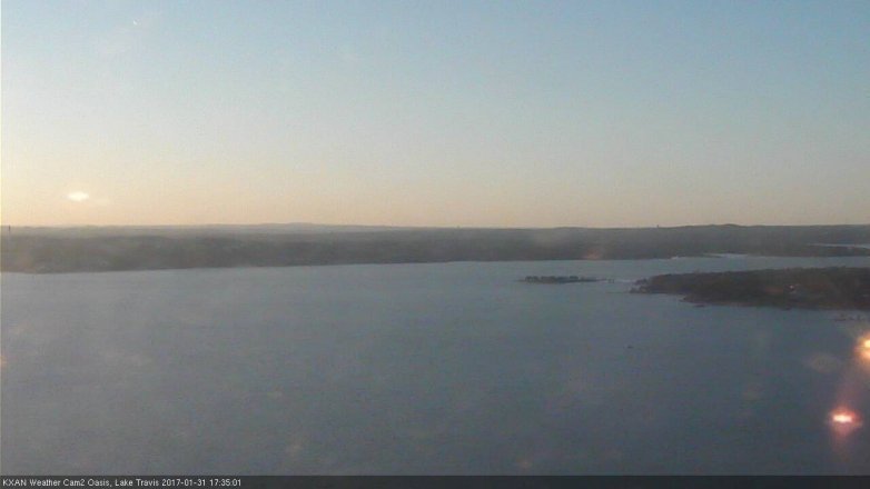 Lake Travis webcam, January 31, 2017 4:45 PM CT