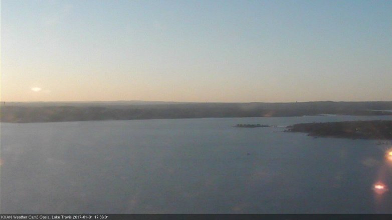 Lake Travis webcam, January 31, 2017 4:50 PM CT