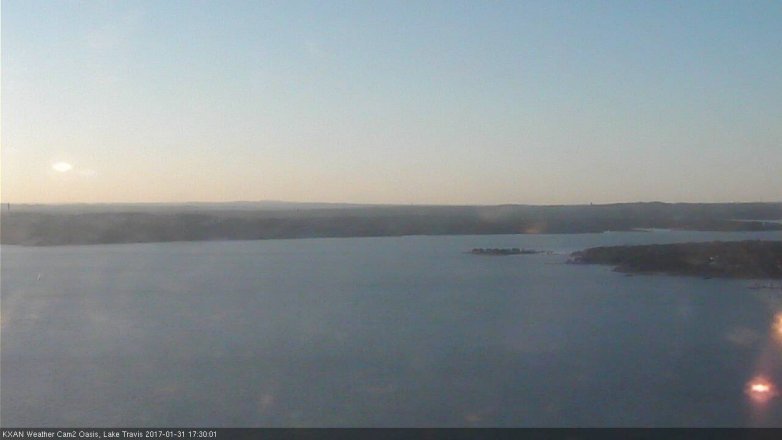 Lake Travis webcam, January 31, 2017 4:55 PM CT