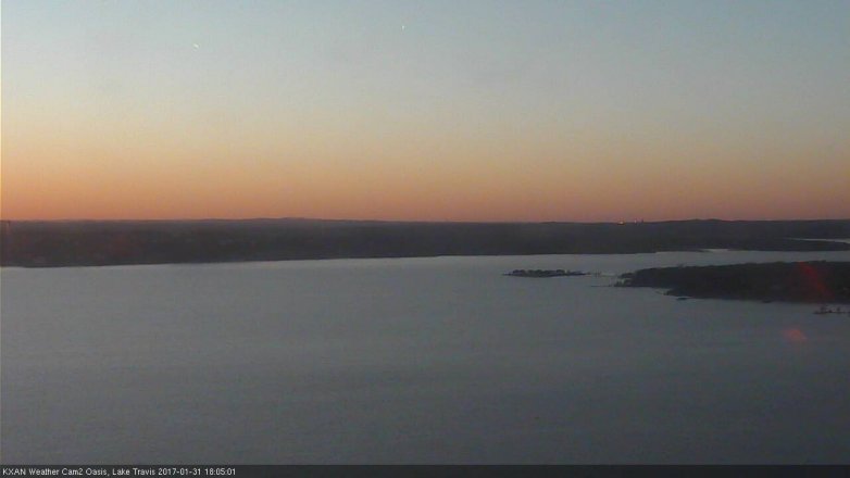 Lake Travis webcam, January 31, 2017 5:10 PM CT