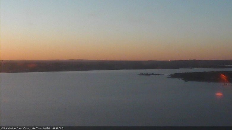 Lake Travis webcam, January 31, 2017 5:30 PM CT