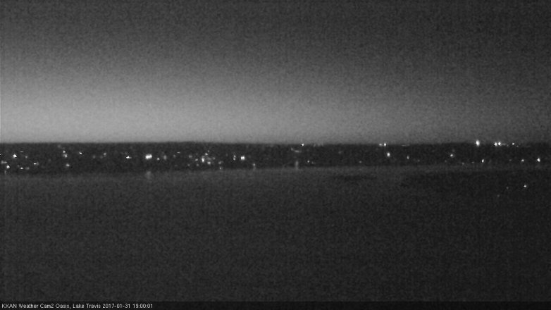 Lake Travis webcam, January 31, 2017 6:20 PM CT