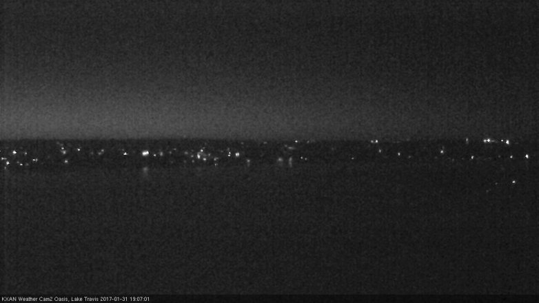 Lake Travis webcam, January 31, 2017 6:35 PM CT