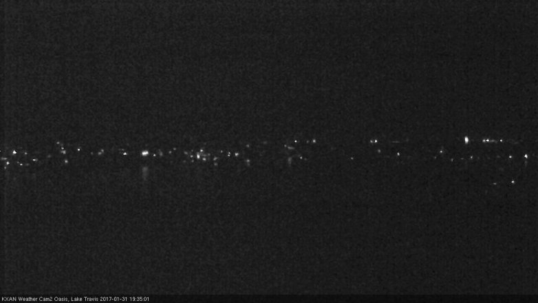 Lake Travis webcam, January 31, 2017 6:40 PM CT