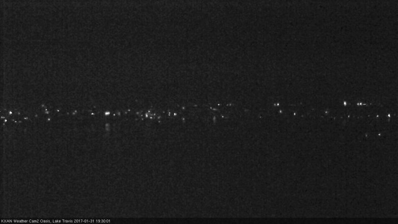 Lake Travis webcam, January 31, 2017 7:00 PM CT