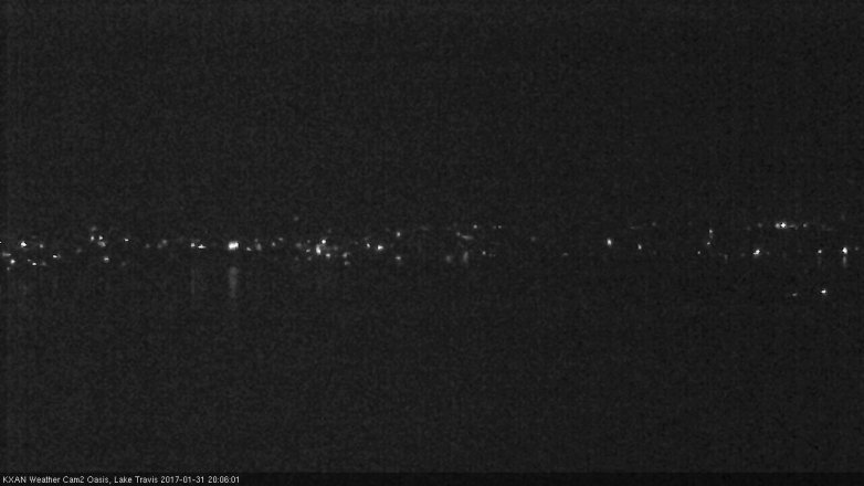 Lake Travis webcam, January 31, 2017 7:10 PM CT