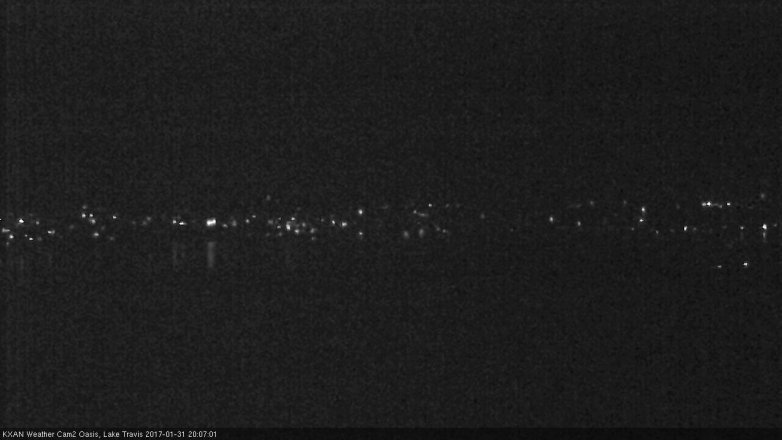 Lake Travis webcam, January 31, 2017 7:25 PM CT