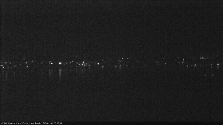 Lake Travis webcam, January 31, 2017 7:40 PM CT