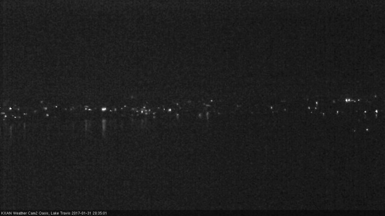 Lake Travis webcam, January 31, 2017 7:45 PM CT