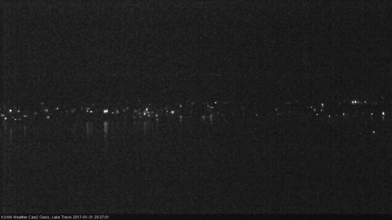 Lake Travis webcam, January 31, 2017 7:55 PM CT