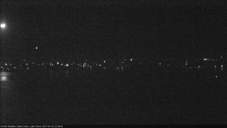 Lake Travis webcam, January 31, 2017 8:35 PM CT