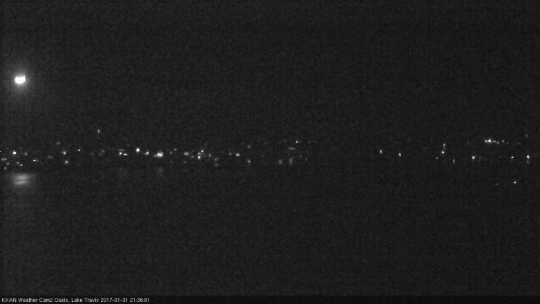Lake Travis webcam, January 31, 2017 8:50 PM CT