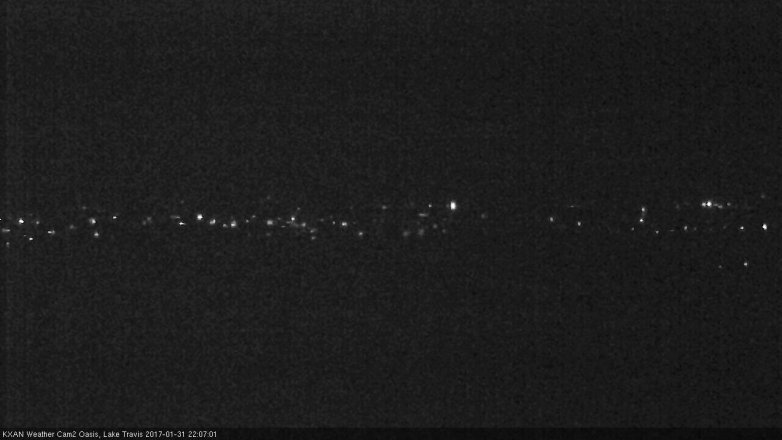 Lake Travis webcam, January 31, 2017 9:20 PM CT