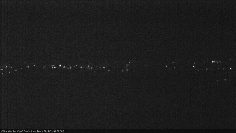 Lake Travis webcam, January 31, 2017 9:40 PM CT