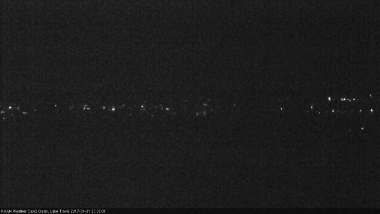 Lake Travis webcam, January 31, 2017 10:15 PM CT
