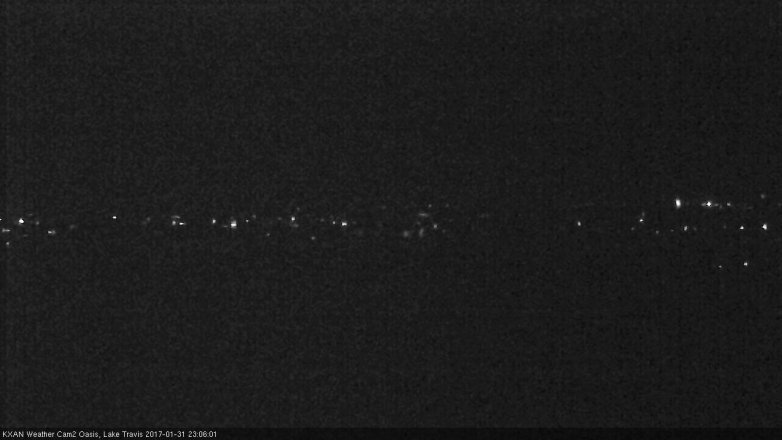 Lake Travis webcam, January 31, 2017 10:35 PM CT