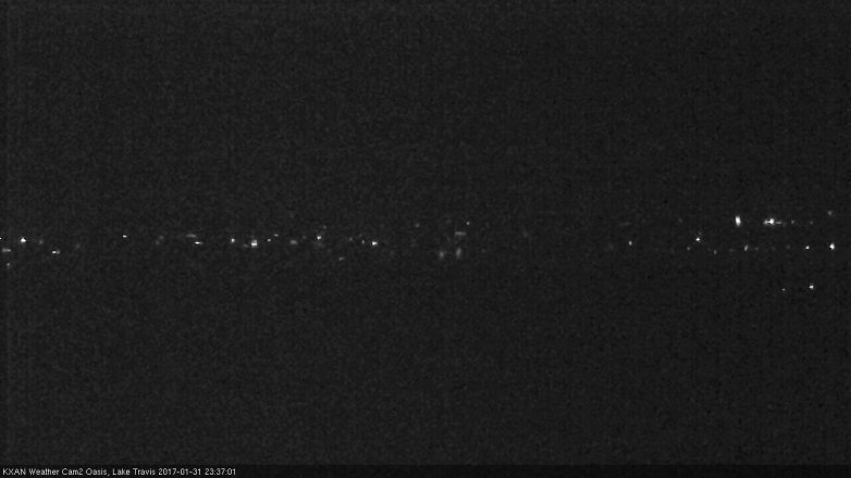 Lake Travis webcam, January 31, 2017 10:50 PM CT