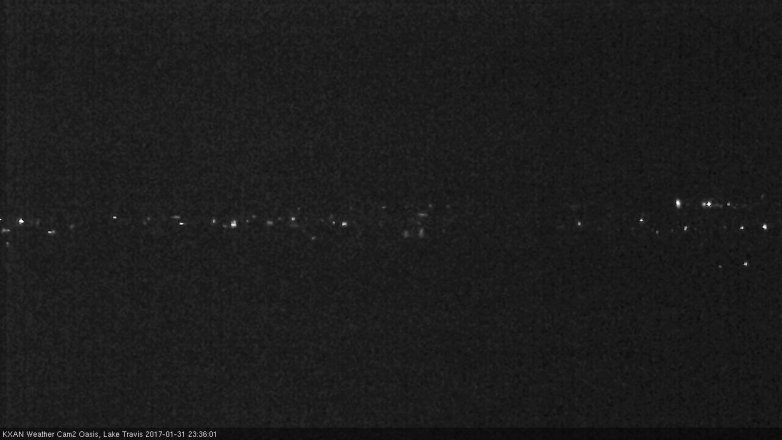 Lake Travis webcam, January 31, 2017 10:55 PM CT