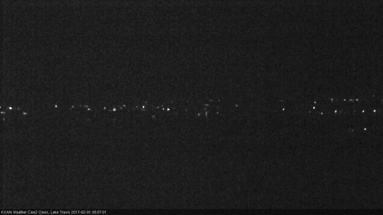 Lake Travis webcam, January 31, 2017 11:20 PM CT