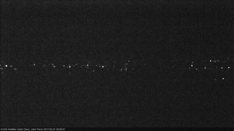 Lake Travis webcam, January 31, 2017 11:25 PM CT