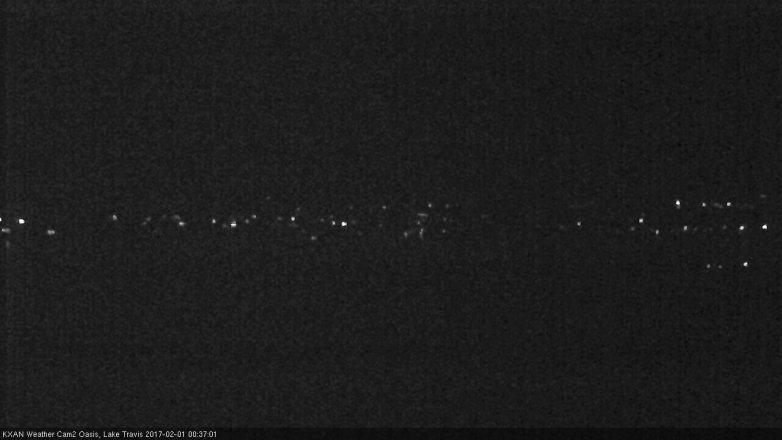 Lake Travis webcam, January 31, 2017 11:45 PM CT