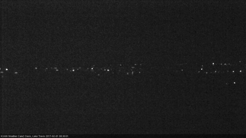 Lake Travis webcam, January 31, 2017 11:55 PM CT