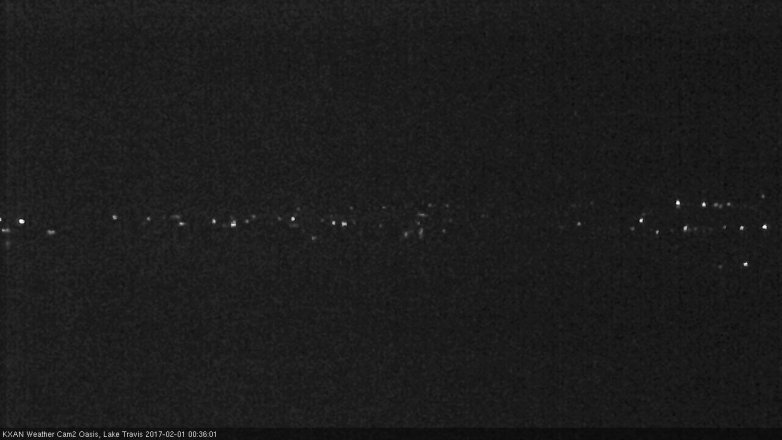 Lake Travis webcam, January 31, 2017 12:00 AM CT