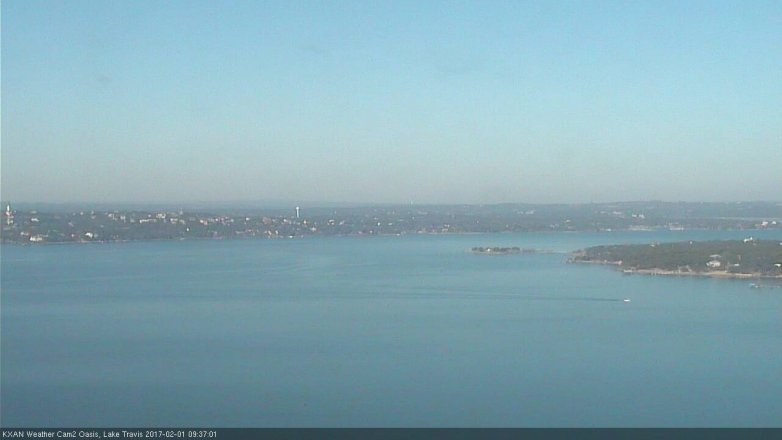 Lake Travis webcam, February 1, 2017 9:05 AM CT