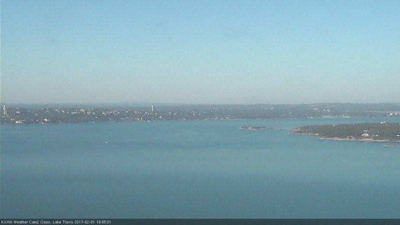 Lake Travis webcam, February 1, 2017 9:15 AM CT