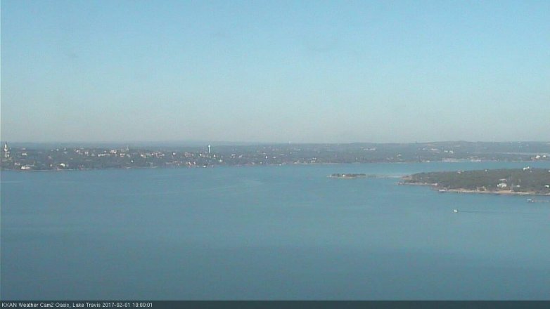Lake Travis webcam, February 1, 2017 9:20 AM CT