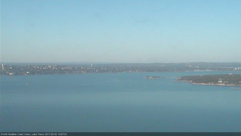 Lake Travis webcam, February 1, 2017 9:25 AM CT