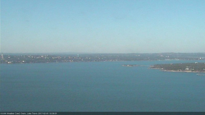 Lake Travis webcam, February 1, 2017 9:45 AM CT