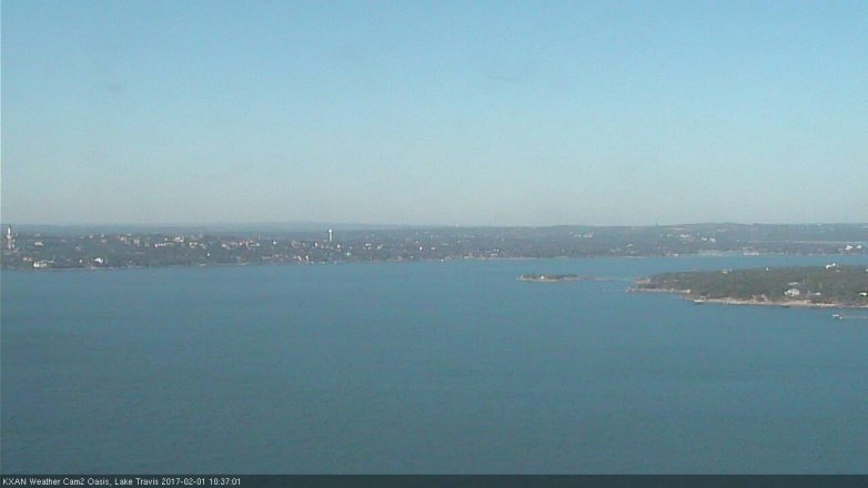 Lake Travis webcam, February 1, 2017 9:55 AM CT