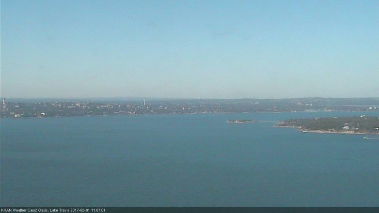Lake Travis webcam, February 1, 2017 10:20 AM CT