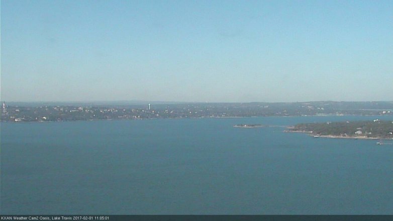 Lake Travis webcam, February 1, 2017 10:25 AM CT