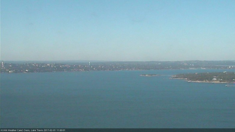 Lake Travis webcam, February 1, 2017 10:30 AM CT