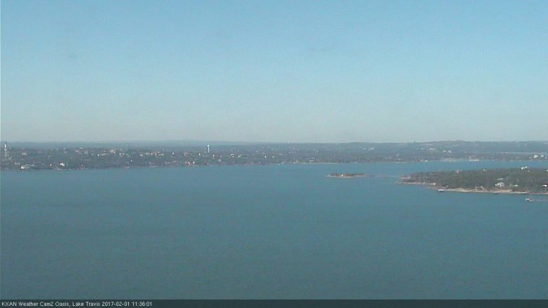Lake Travis webcam, February 1, 2017 10:50 AM CT